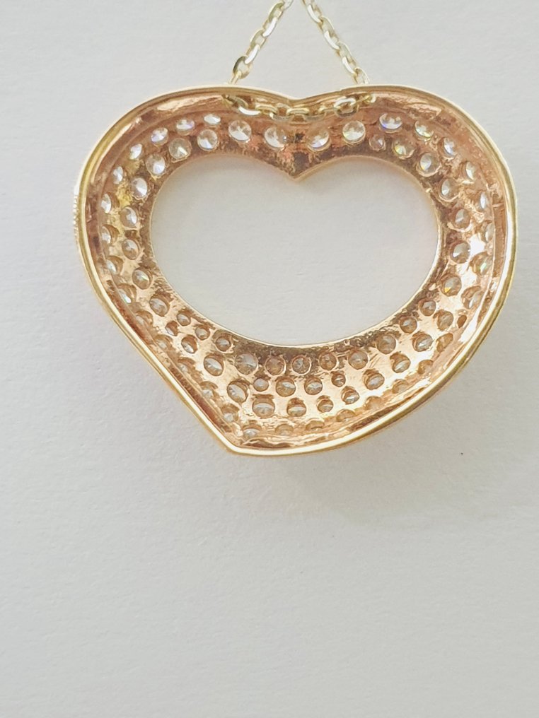 墜飾 - 18 克拉 玫瑰金 -  1.74ct. tw. 鉆石 (天然) #1.0