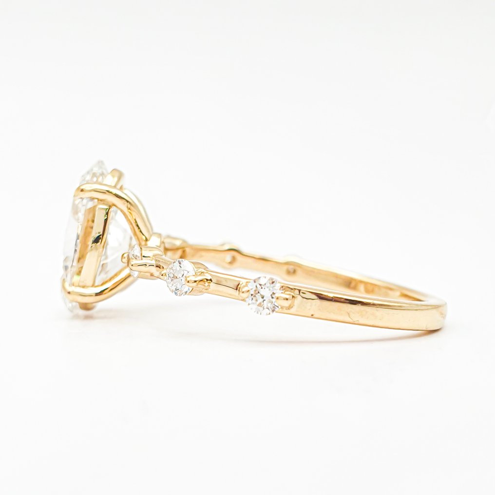 Anello - 14 carati Oro giallo - 2.24ct. tw. Diamante (Coltivato in laboratorio) - Diamante - E VS1 IGI #3.2