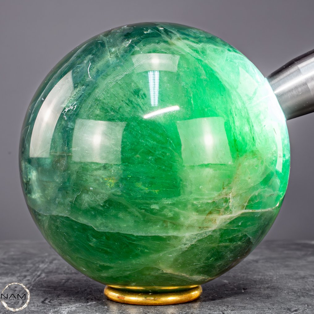 Αποκλειστική πράσινη σφαίρα φλουρίτη Σύμβολο για σαφήνεια, ανάπτυξη και εσωτερική ισορροπία- 2523.23 g #1.0