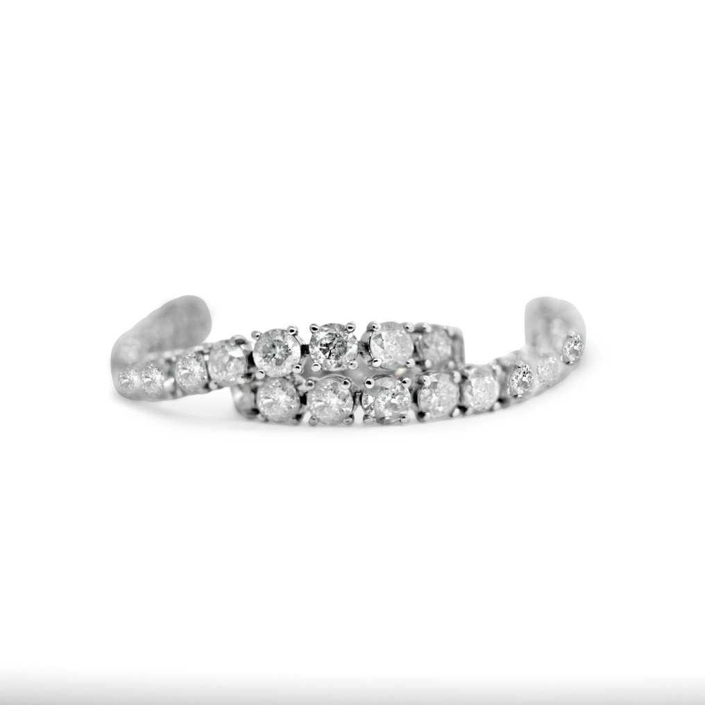 Ei pohjahintaa - Rannekoru - 14 kt. Valkokulta - 18.02ct. tw. Timantti (Luonnollinen) - Timantti - F-J väri #1.0