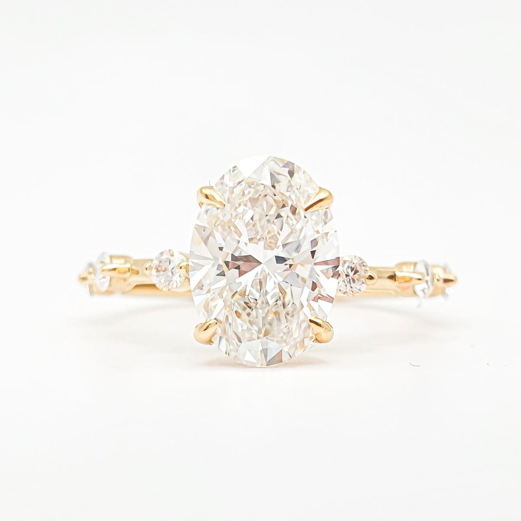 Anello - 14 carati Oro giallo - 2.24ct. tw. Diamante (Coltivato in laboratorio) - Diamante - E VS1 IGI #1.0