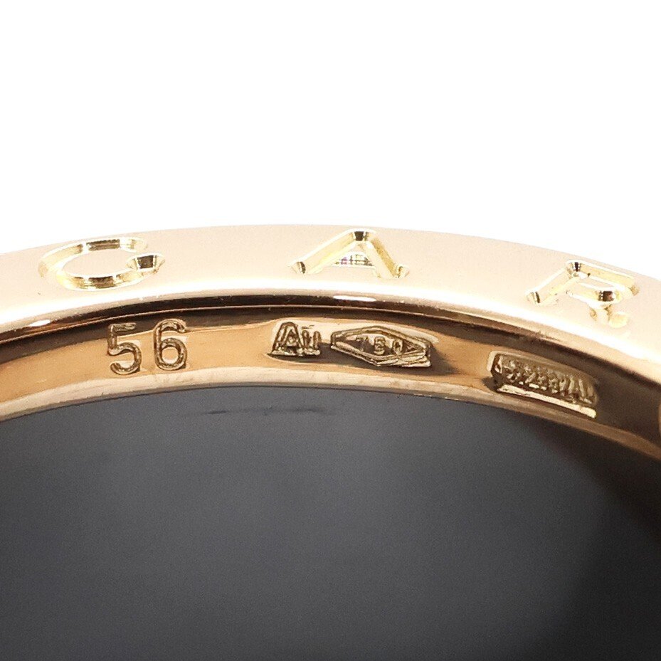 Bvlgari - 戒指 - B.zero 1 - 18 克拉 玫瑰金, 陶瓷 - 铺镶钻石 #4.3