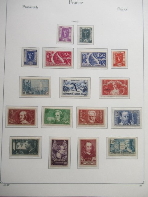 France 1936/1937 - Important side, superb collection. #1.0