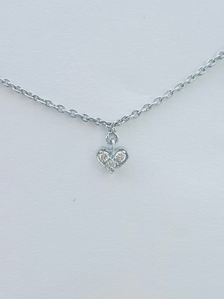 项链 - 18K包金 黄金, 镀铑 - 0.30ct. tw. 钻石 (天然) #3.2