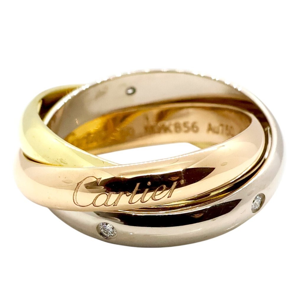 Cartier - Bague - Trinity - 18 carats Or rose, Or blanc, Or jaune - 5 diamants #1.0