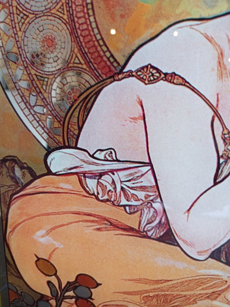 Mirror (3)  - Glass, Wood - After Alphonse Mucha #4.3