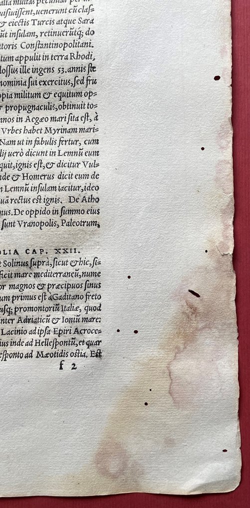 Greece - Rhodes Island; Sebastian Münster / Solinus - Figura Rhodi insulae (Shape of Rhodus Island) - 1521-1550 #3.2