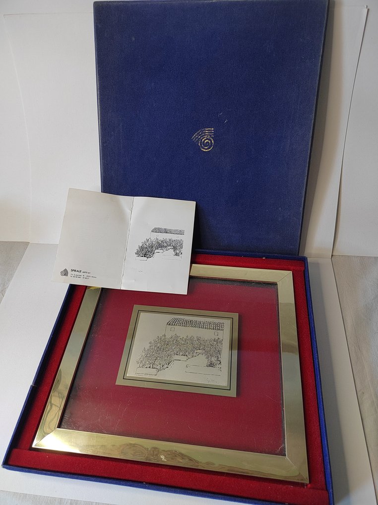 Renato Guttuso (1911-1987) - Rzeźba na płycie, Renato Guttuso Aranceto - 25 cm - Srebro #1.0