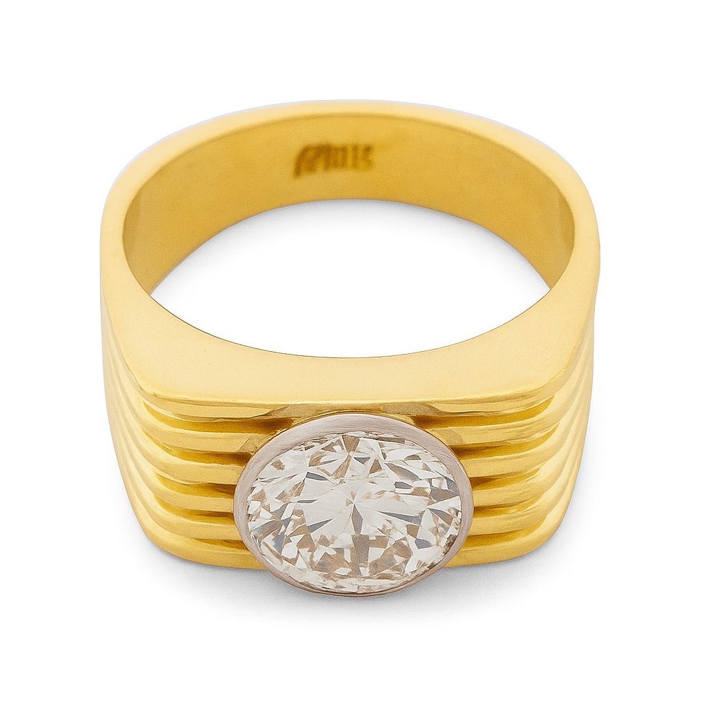 戒指 - 14 克拉 黃金 - 2.01ct. tw. 鉆石 (實驗室培育) #1.0