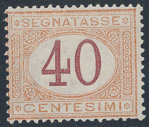 意大利王国  - 40 C. 眼睛和唇部，编号8，边缘清晰，居中适中/良好。医生确认，Cilio 证书。 #1.0