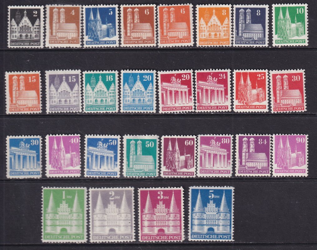 Liittoutuneet - Saksa (amerikkalainen ja englantilainen vyöhyke) 1948/1952 - Bauten.Tanding 11 - Michel: 73 wg/100 I wg #1.0