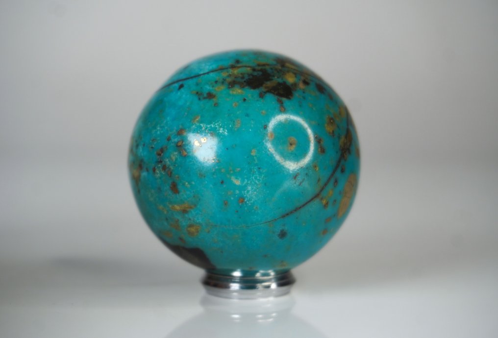 Turquoise Stone Rare - Unique - Sphere - Height: 50 mm - Width: 50 mm- 168 g - (1) #2.1