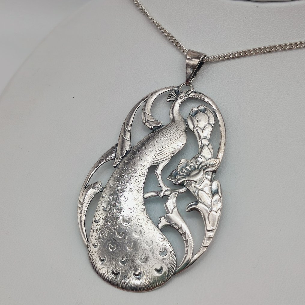 没有保留价 - 吊坠项链 银 - A. Molenberg 1908-1922 #2.1