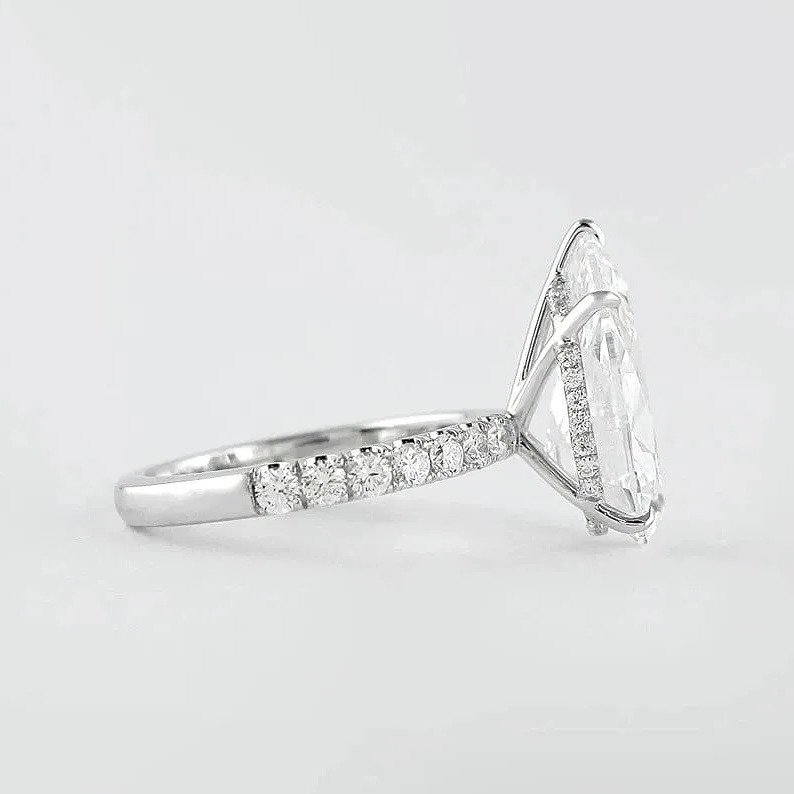 戒指 - 14 克拉 白金 - 10.00ct. tw. 鉆石 (實驗室培育) - 鉆石 - 10.90克拉钻石戒指 #4.3