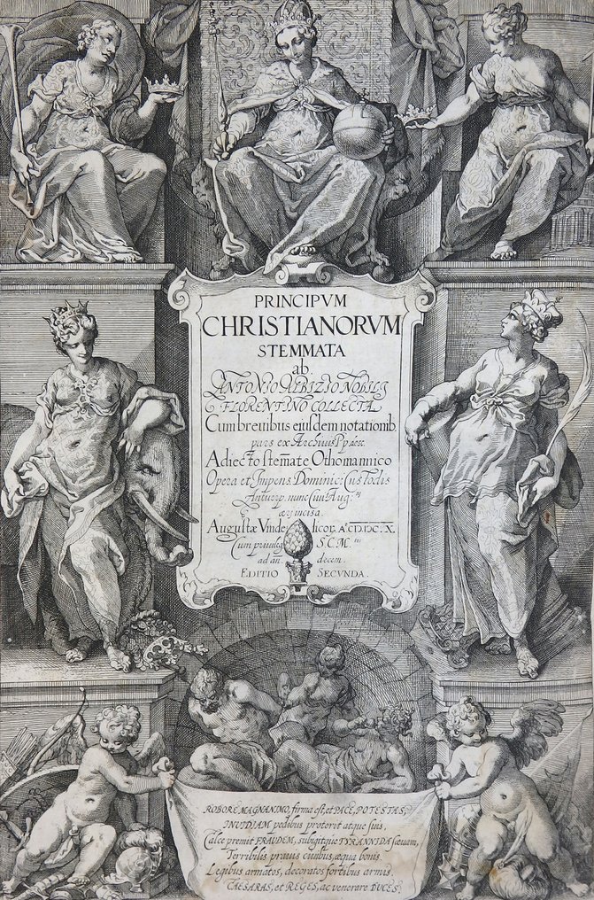 Antonio Albizzi - Dominicus und Raphael Custos nach J. M. Kager - Principum Christianorum Stemmata - 1610 #1.0