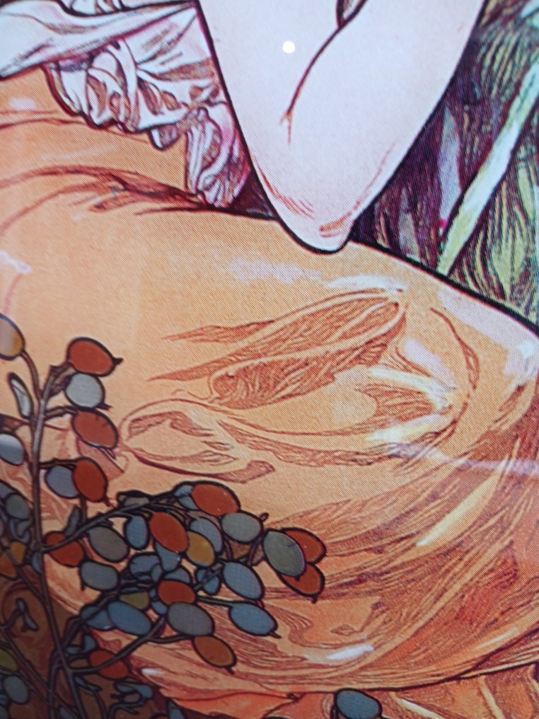 Mirror (3)  - Glass, Wood - After Alphonse Mucha #3.2