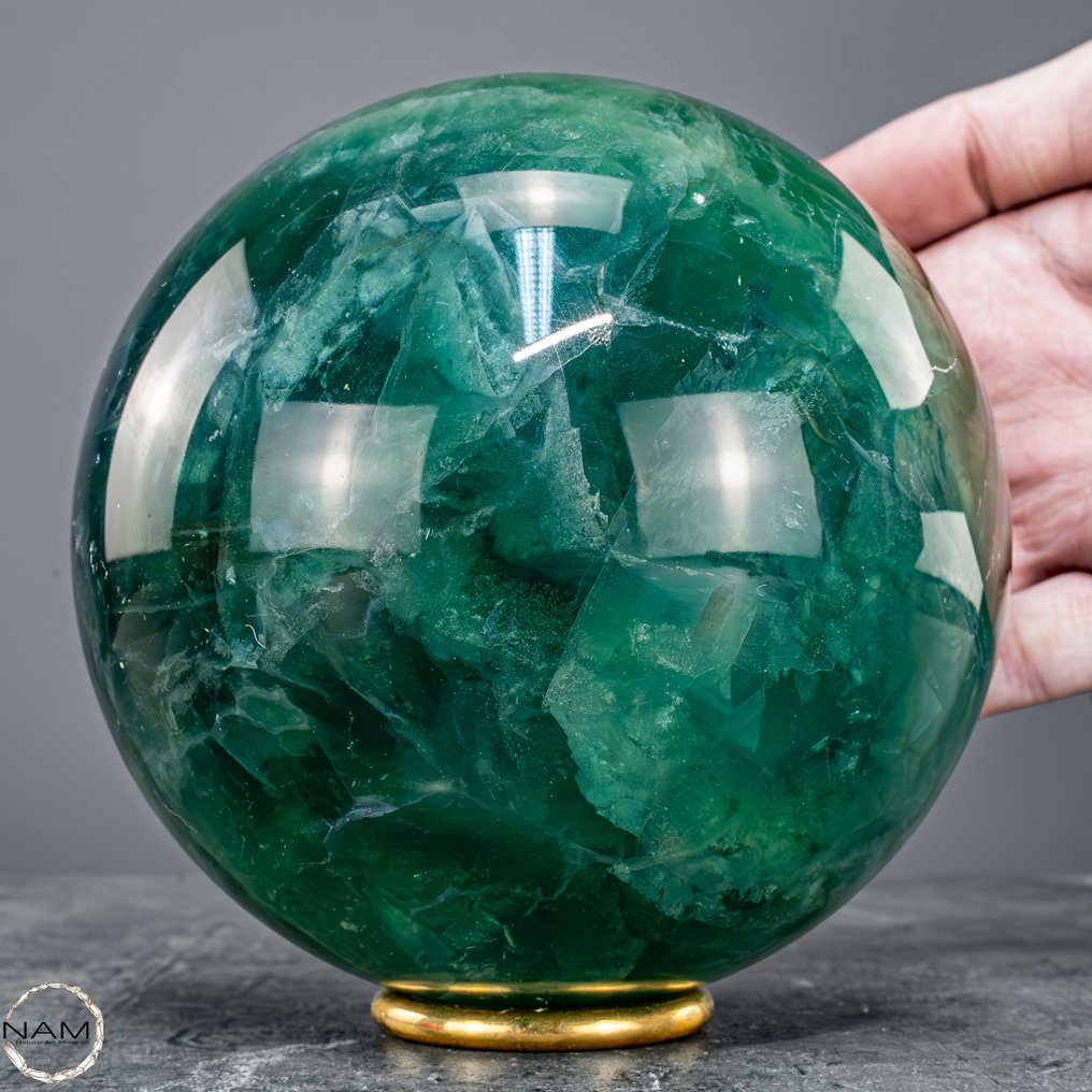 Αποκλειστική πράσινη σφαίρα φλουρίτη Σύμβολο για σαφήνεια, ανάπτυξη και εσωτερική ισορροπία- 2523.23 g #4.3