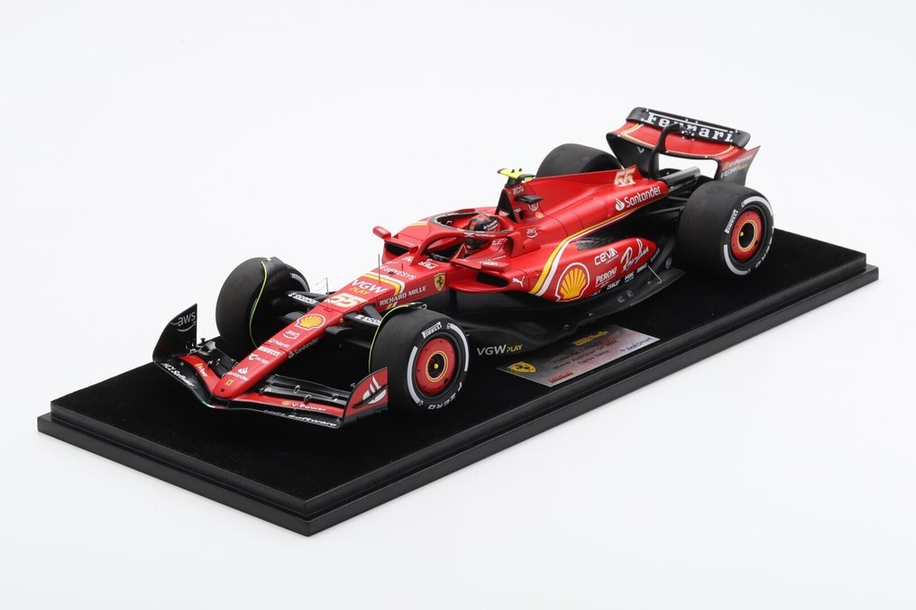 Look Smart 1:18 - Modellino di auto da corsa - Ferrari SF-24 Scuderia Ferrari #55 GP Australia 2024 winner Sainz jr. - LS18F1059 #1.0