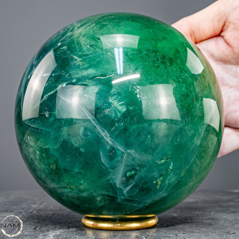 Αποκλειστική πράσινη σφαίρα φλουρίτη Σύμβολο για σαφήνεια, ανάπτυξη και εσωτερική ισορροπία- 2523.23 g #3.2