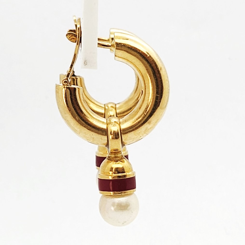 耳環 - 18 克拉 黃金 - 0.84ct. tw. 珍珠 #2.1