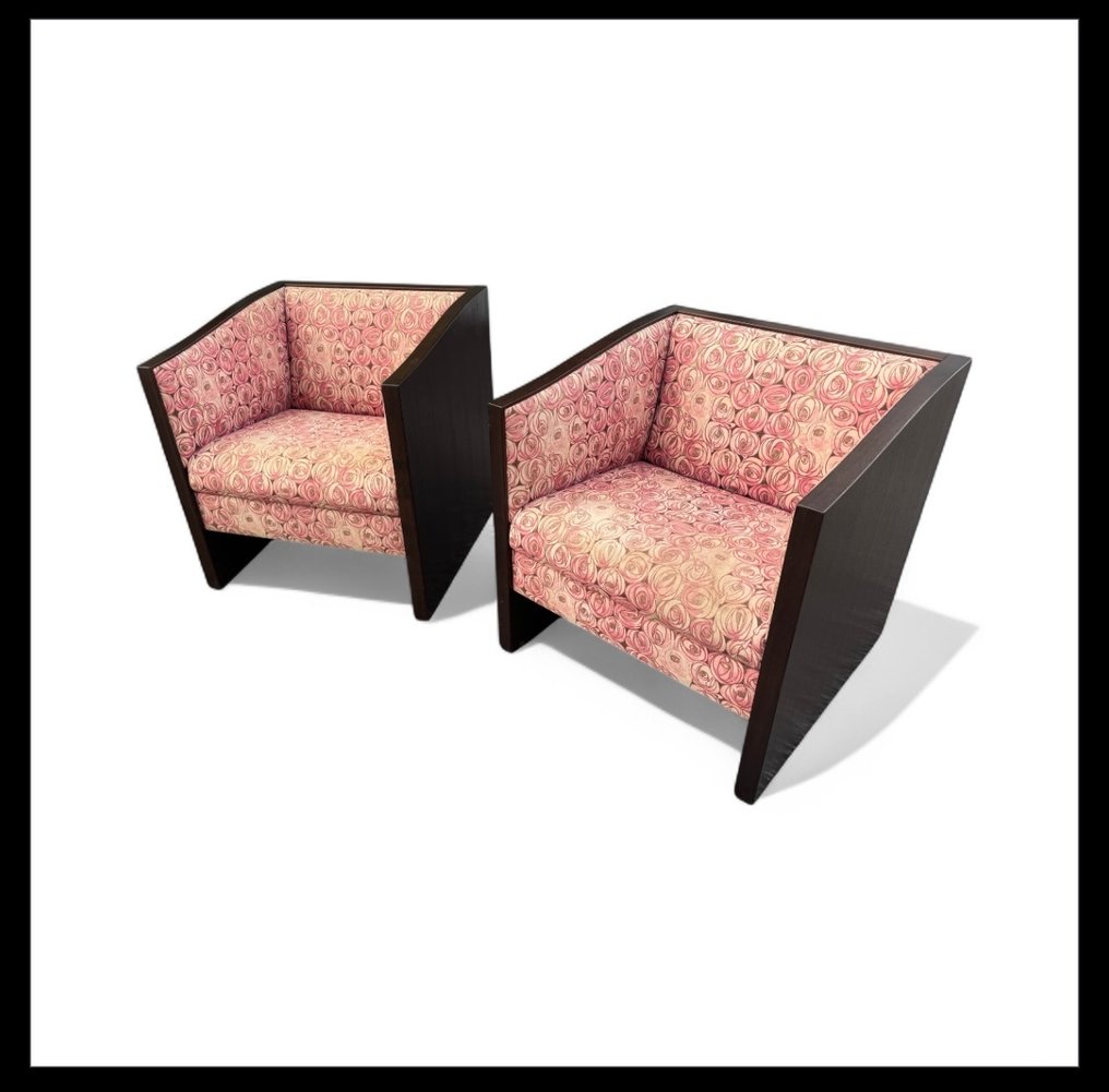 Cassina - Charles Rennie Mackintosh - 扶手椅 (2) - 木, 紡織品 #1.0