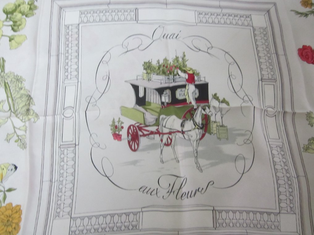 Hermès - Quai aux Fleurs  de HUGO GRYGKAR  1952 - Könnyű selyem #1.0