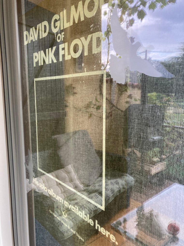 1978年复古大卫·吉尔莫尔个人专辑黑胶唱片促销窗口贴纸 粉红弗洛伊德 - 廣告牌 (2) - 賽璐珞 #2.1