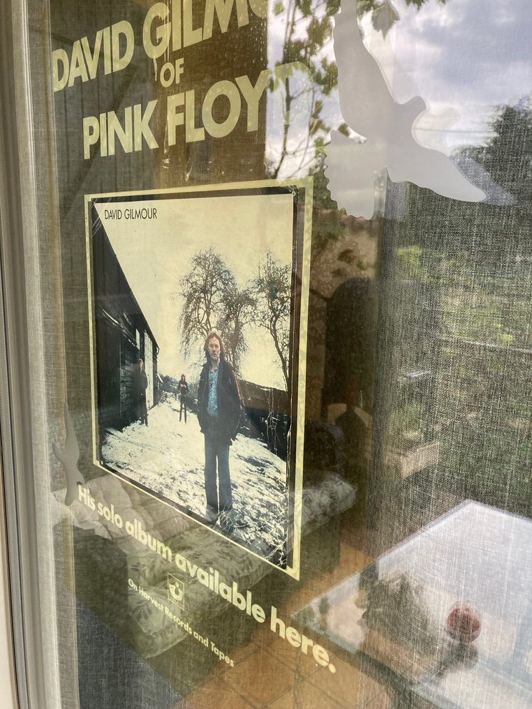 1978年复古大卫·吉尔莫尔个人专辑黑胶唱片促销窗口贴纸 粉红弗洛伊德 - 廣告牌 (2) - 賽璐珞 #1.0