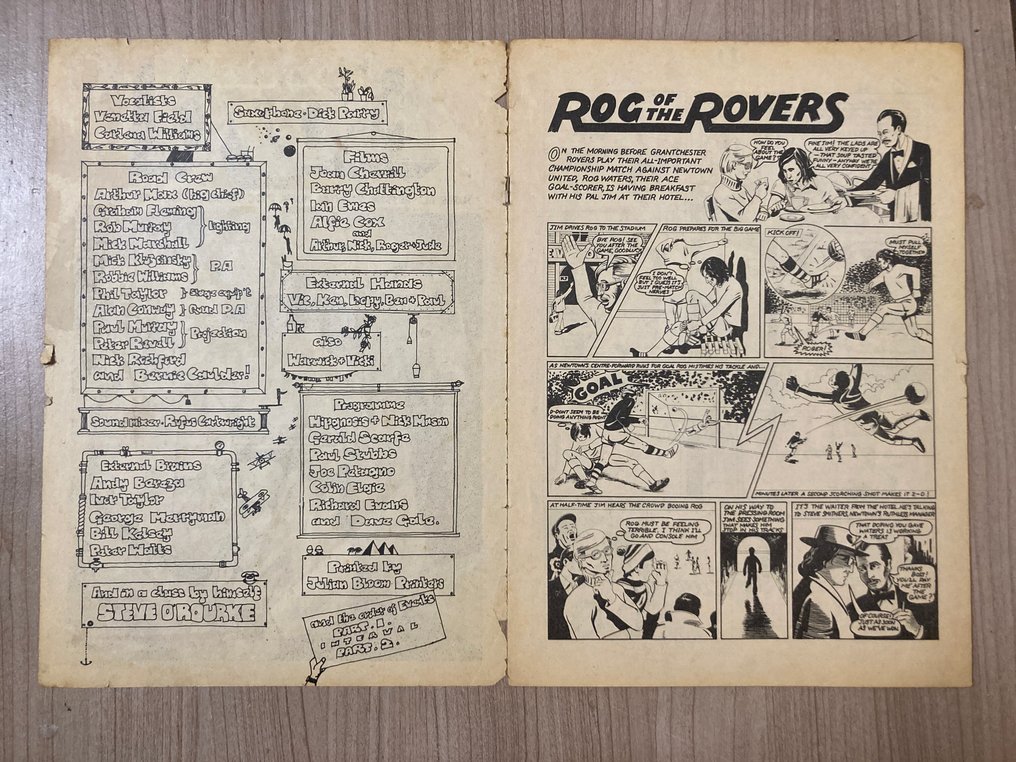 Pink Floyd - Das Tourprogramm der Dark Side of the Moon Tour (Comic-Stil Erste Ausgabe) - 1974 #1.0