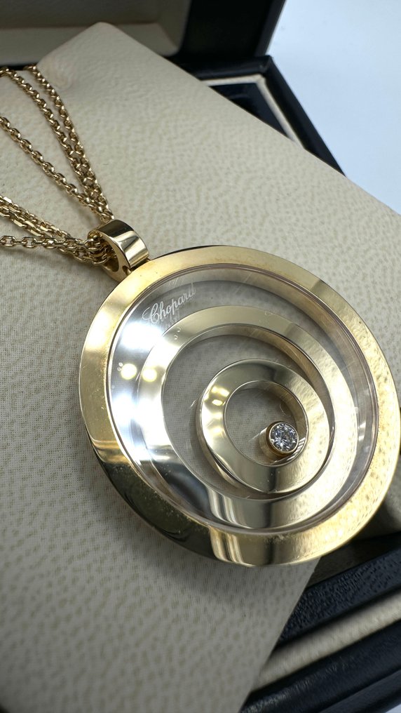 Chopard - Collier avec pendentif - happy Spirit - 18 carats Or jaune - 0.10ct. tw. Diamant (Naturelle) - Chopard Happy Spirit #2.1