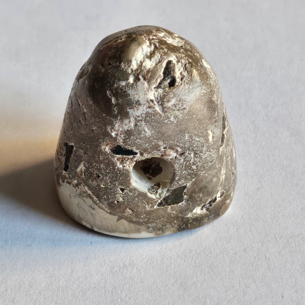 Asie centrale Limestone Perle-sceau du portrait du roi avec inscription - 26 mm  (Sans prix de réserve) #3.2