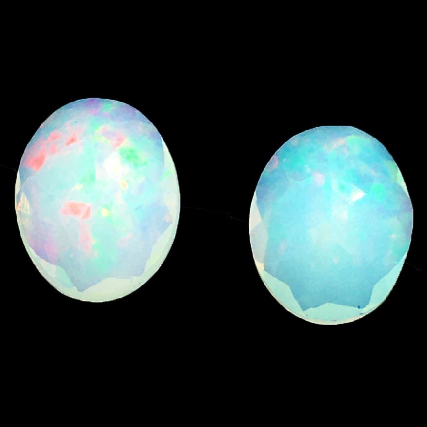 χωρίς τιμή ασφαλείας - 2 pcs  Λευκό Οπάλιο  - 4.76 ct - Antwerp Laboratory for Gemstone Testing (ALGT) - Φυσική όπαλ #4.3