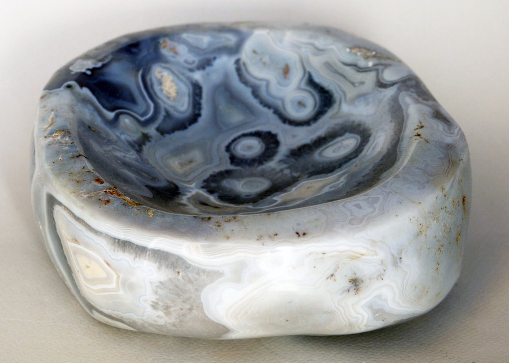 Αχάτης πιάτο - κουτί αποθήκευσης - τασάκι - Ύψος: 180 mm - Πλάτος: 150 mm- 2950 g #3.2