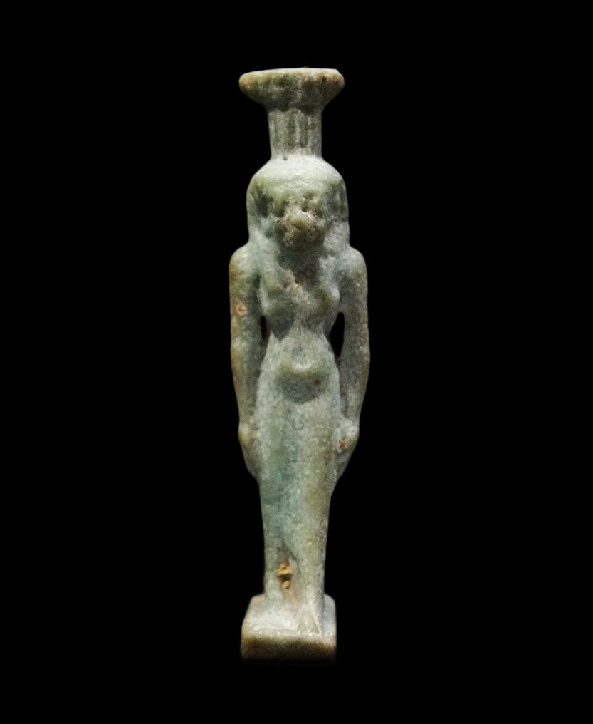 Égypte ancienne - Amulette égyptienne - Nephtys - Faïence glaçurée - Basse époque 664/332 avant J.-C. #1.0