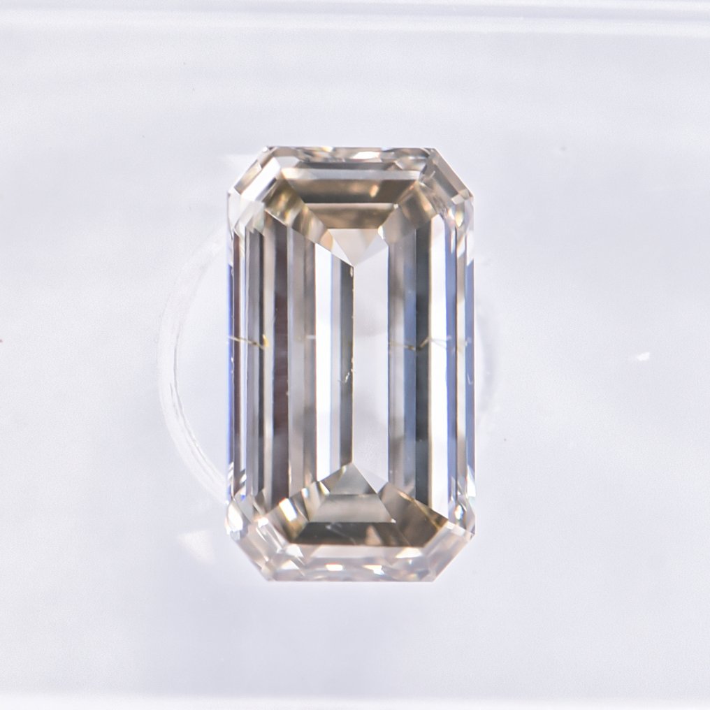 没有保留价 - 1 pcs 钻石  (天然色彩的)  - 1.14 ct - 祖母绿 - Fancy 稍帶綠色的, 稍帶灰色的 黄色 - SI1 微内含一级 - 国际宝石研究院（IGI） - VG #2.1