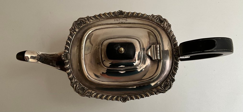 VK ontwerp - Tekanna - Stål, Silverpläterad - Inristning 01/1915 #4.3