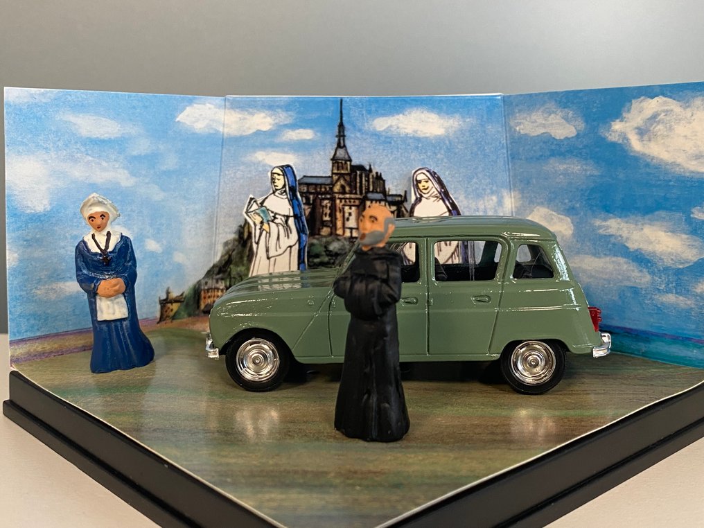 Compagnie Européenne des Collectionneurs 1:43 - Modellino di auto - Diorama Renault 4L 1964 "Au Mont St Michel" - Modello superbo in edizione limitata e esaurita #3.2