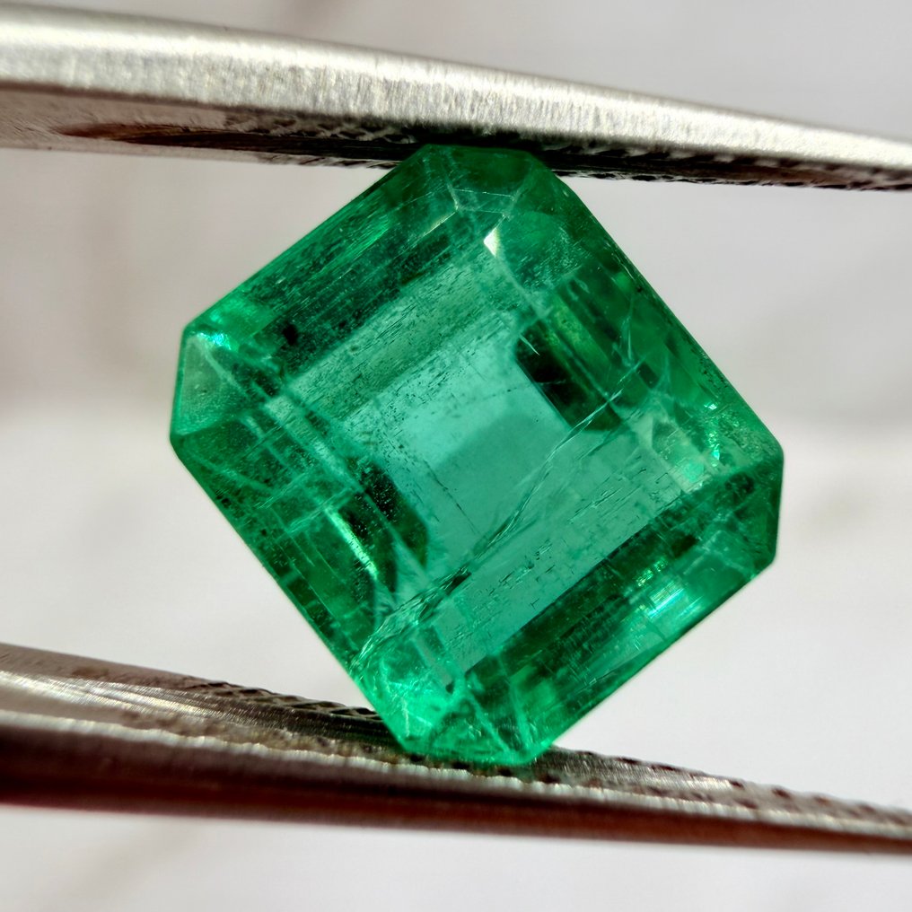 1 pcs Grønn Smaragd - 3.46 ct - Det internasjonale gemologiske institutt (IGI) - Naturlig smaragd #4.3