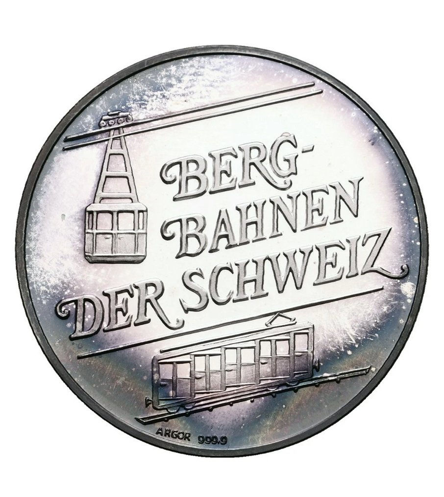 Zwitserland. Silver medal Silbermedaille Bergbahn Beatenberg-Bahn PP-15g (.999) (Zonder minimumprijs) #1.0