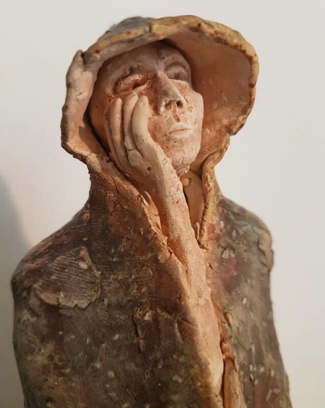 Arek Szwed - Arek Szwed - Sculpture, Denker - 22.5 cm - Ceramic - 2020 #1.0