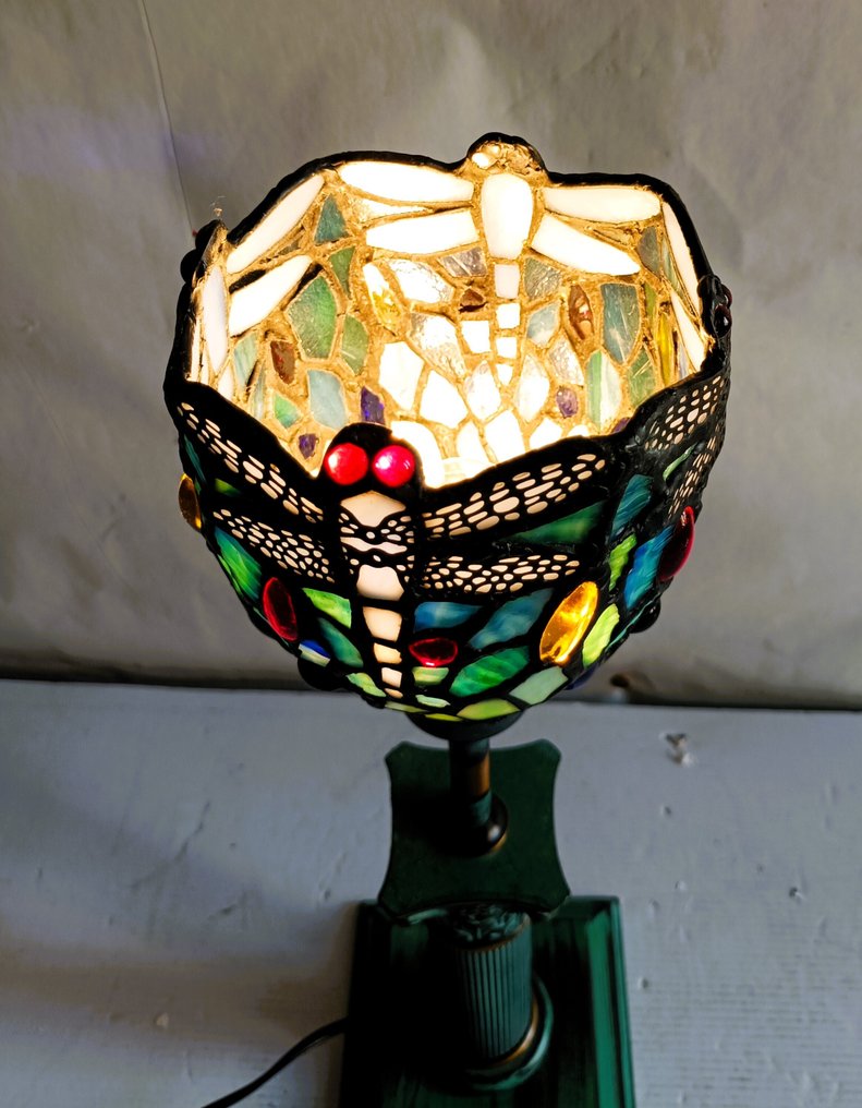 Tiffany STYLE Libélula - Επιτραπέζιο φωτιστικό - Κρύσταλλο με μόλυβδο. - Λάμπα ύψους 45 εκ. #2.1