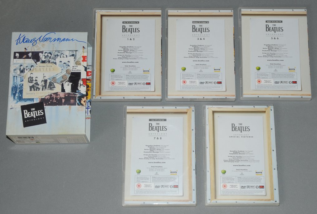 甲壳虫乐队 - DVD, 披头士文集，5张DVD盒 - 由 Klaus Voormann 签名 - 1996 #3.2
