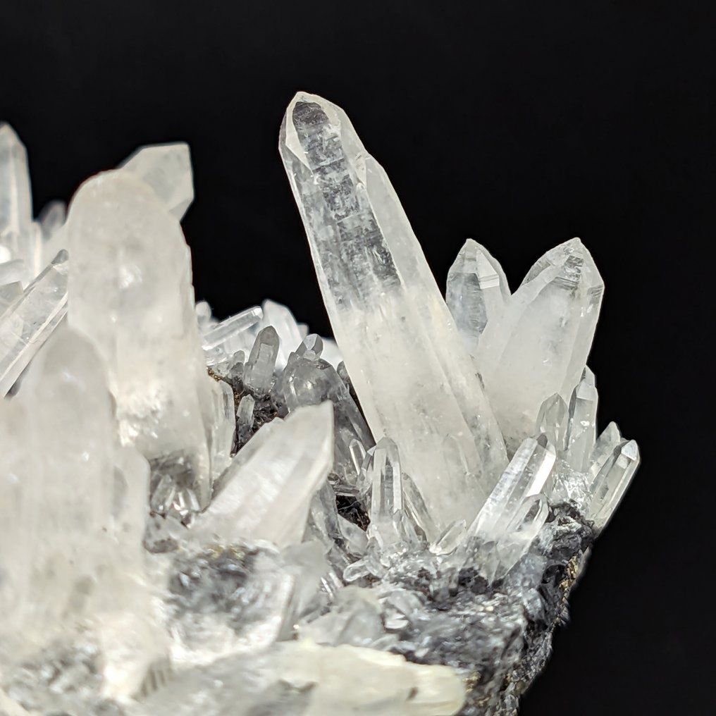 18cm, QUARZI IALINI with Sphalerite and Galena, Peru Crystals on matrix - Height: 183 mm - Width: 98 mm- 1042 g #1.0