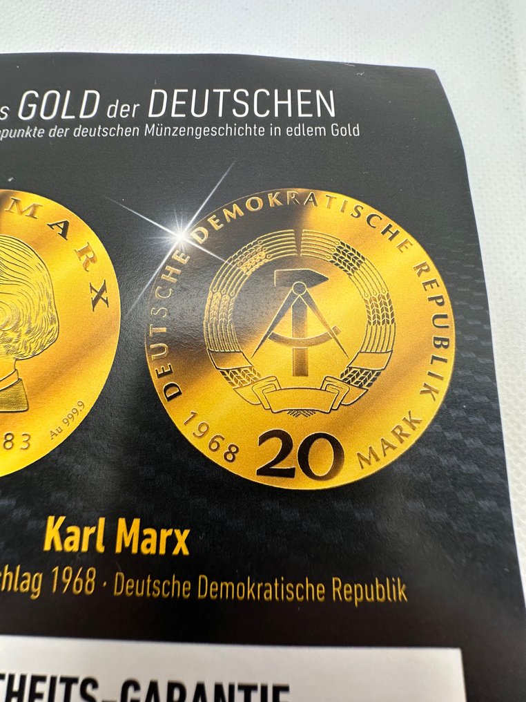 Duitsland. 20 Mark Karl Marx , oro 1/100 Oz (.999) Prooflike  (Zonder Minimumprijs) #4.3