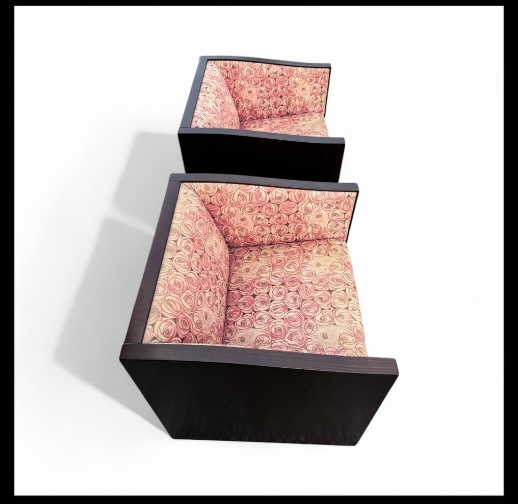 Cassina - Charles Rennie Mackintosh - 扶手椅 (2) - 木, 紡織品 #1.0