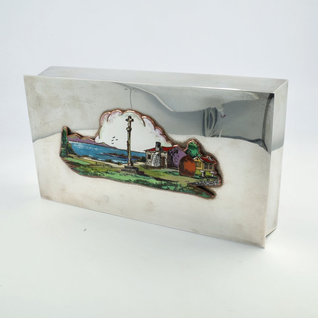 Spanje ca. 1960 - Pronkmodel - Astuccio per sigari - .915 argento #4.3