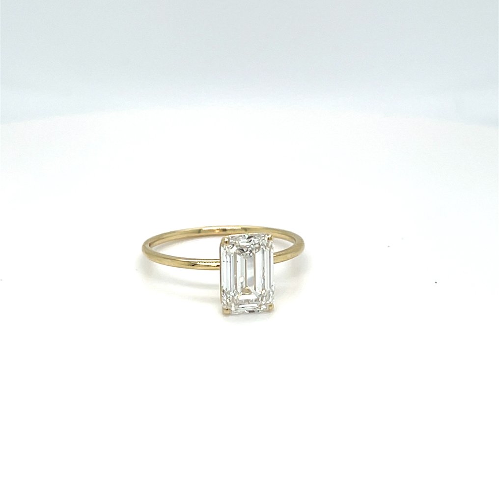 Ingen mindstepris - Ring - 14 karat Gulguld - 2.01ct. tw. Diamant (Laboratoriedyrket) #1.0