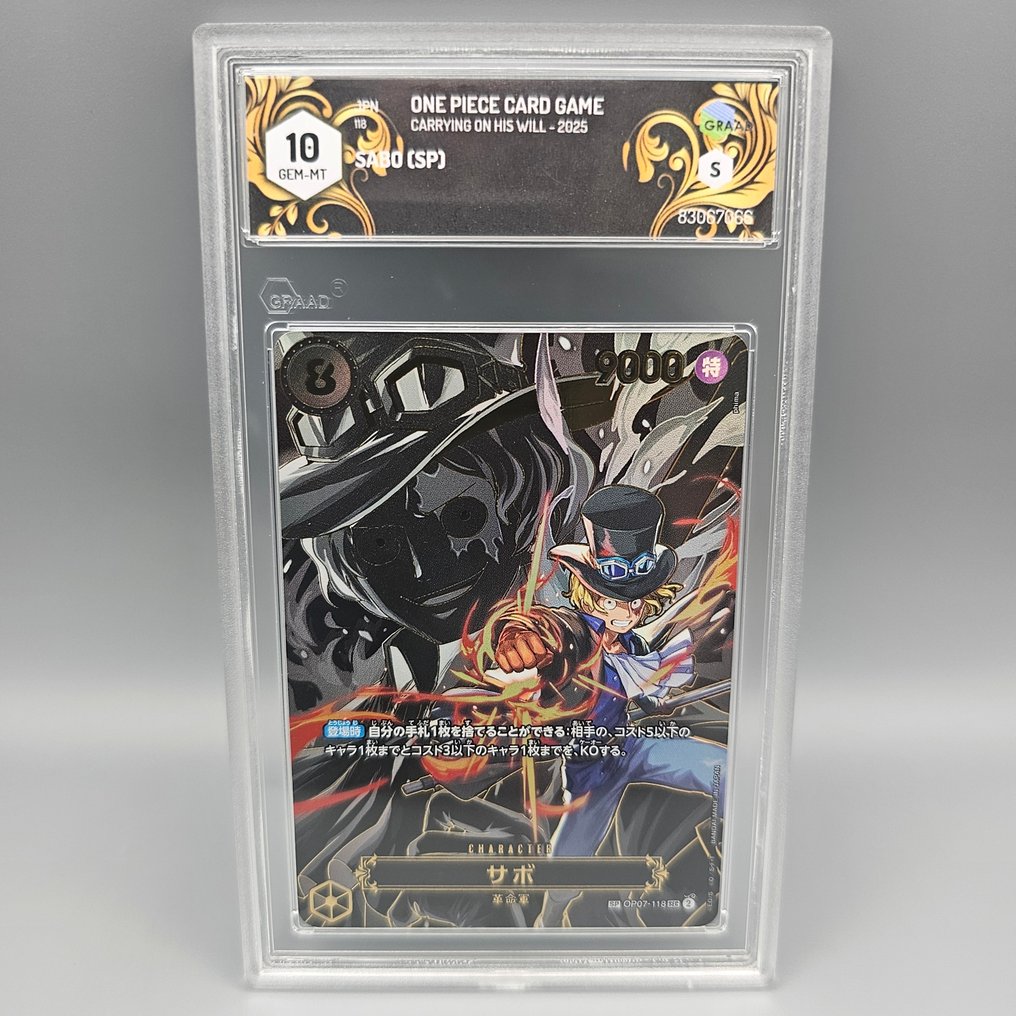 One Piece Graded card - Sabo (SP) OP7-118 Secret - Graad 10 #1.0