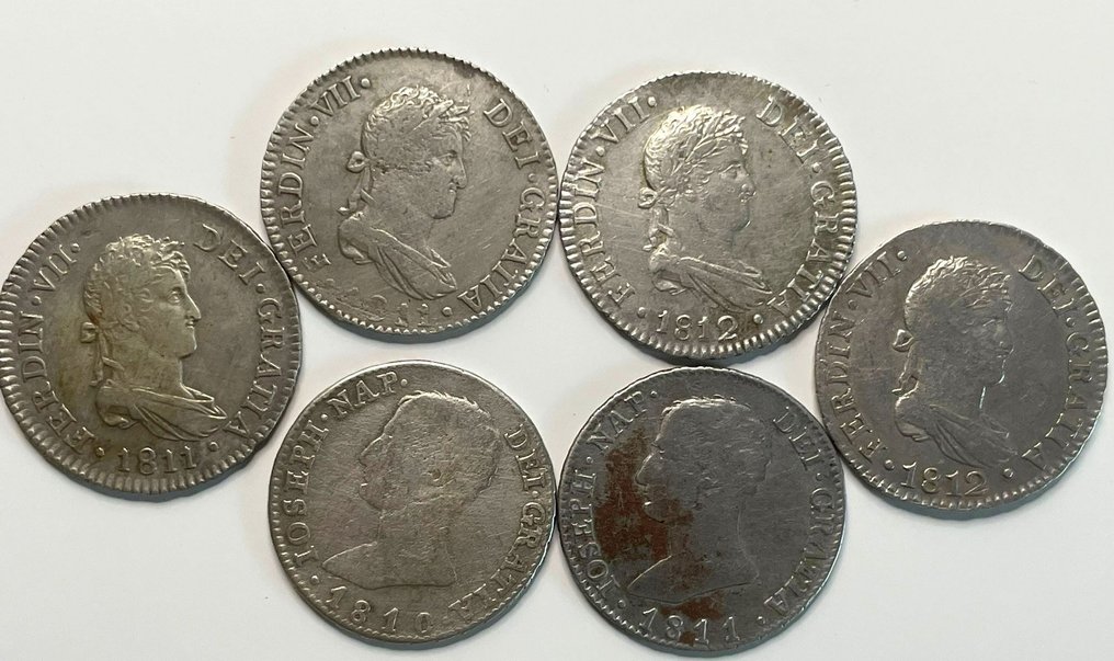 西班牙. Faernando VII y Jose Napoleon. 2 Reales #2.1