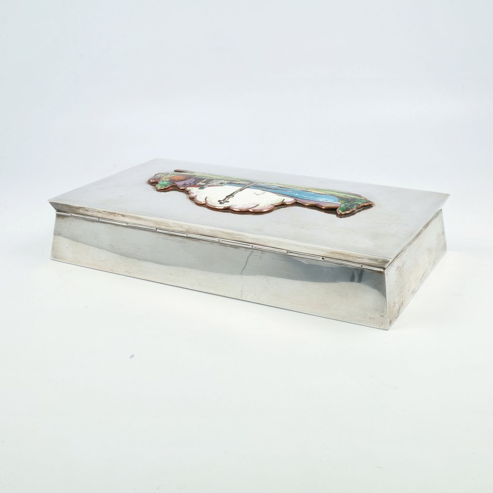 Spanje ca. 1960 - Pronkmodel - Astuccio per sigari - .915 argento #3.2